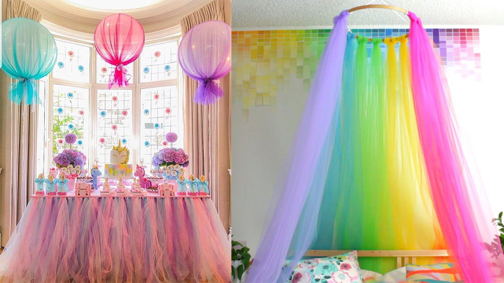 Tulle Bolts in Decorations