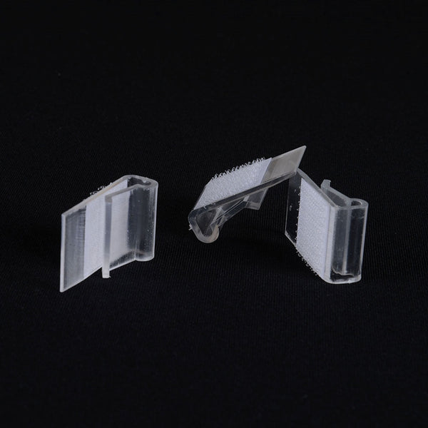 1 Dozen LARGE Plastic Table Skirt Clips - Clear 0.2 Inch BBCrafts.com