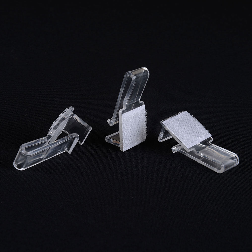 1 Dozen LARGE Plastic Table Skirt Clips - Clear BBCrafts.com