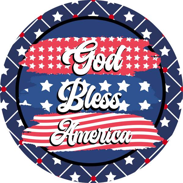 God Bless America Metal Sign: Made In USA
