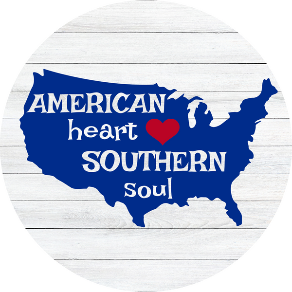 American Heart Southern Soul Metal Sign: Made In USA
