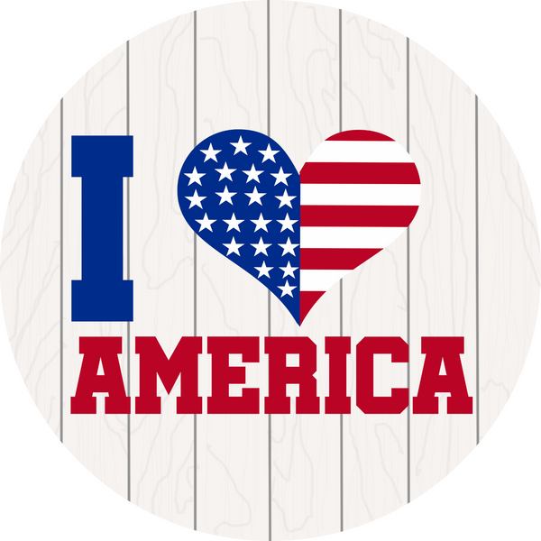 I Love America Metal Sign: Made In USA