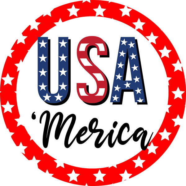 USA'Merica Metal Sign: Made In USA