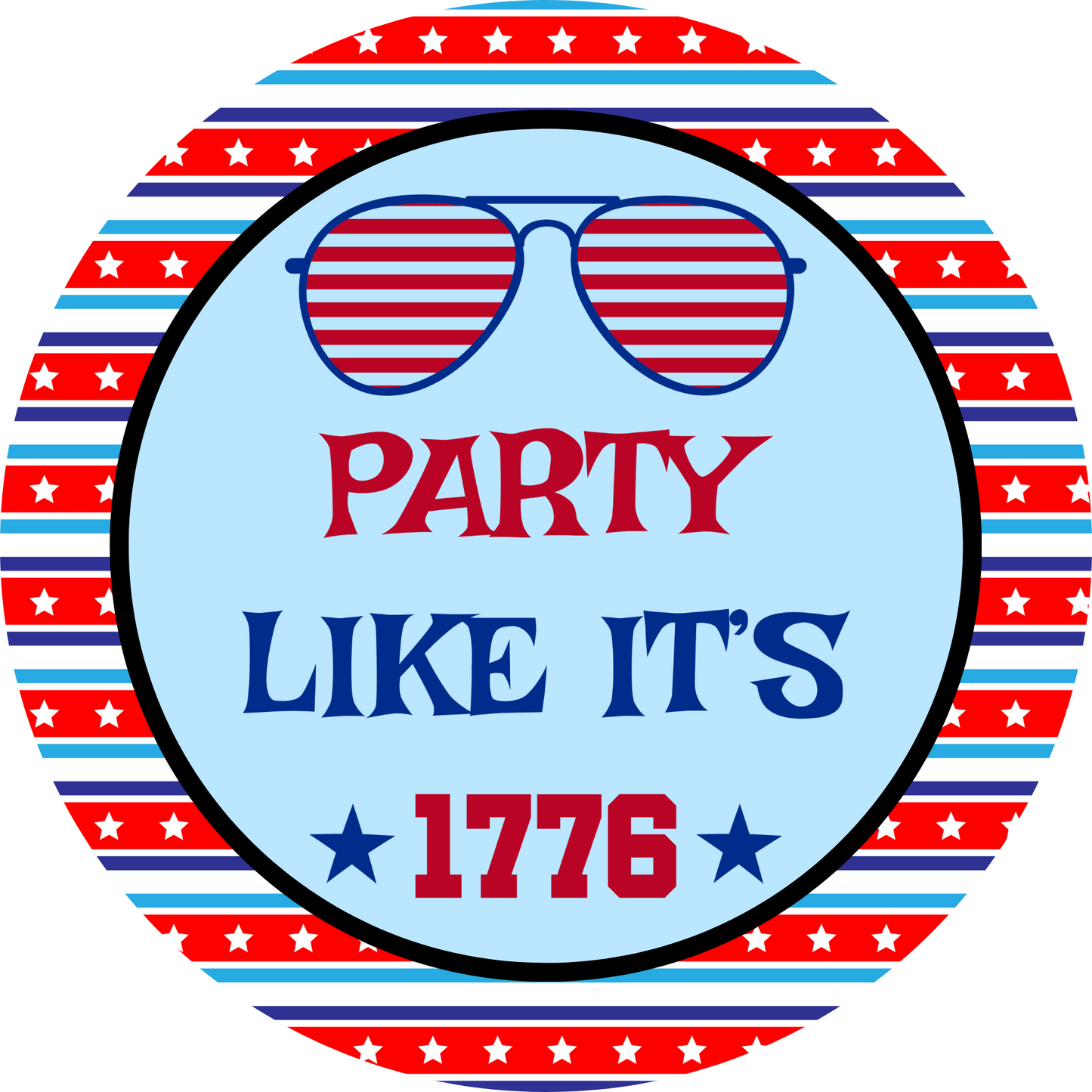 Party Like Its's 1776 Metal / Vinyl Sign - Made in USA