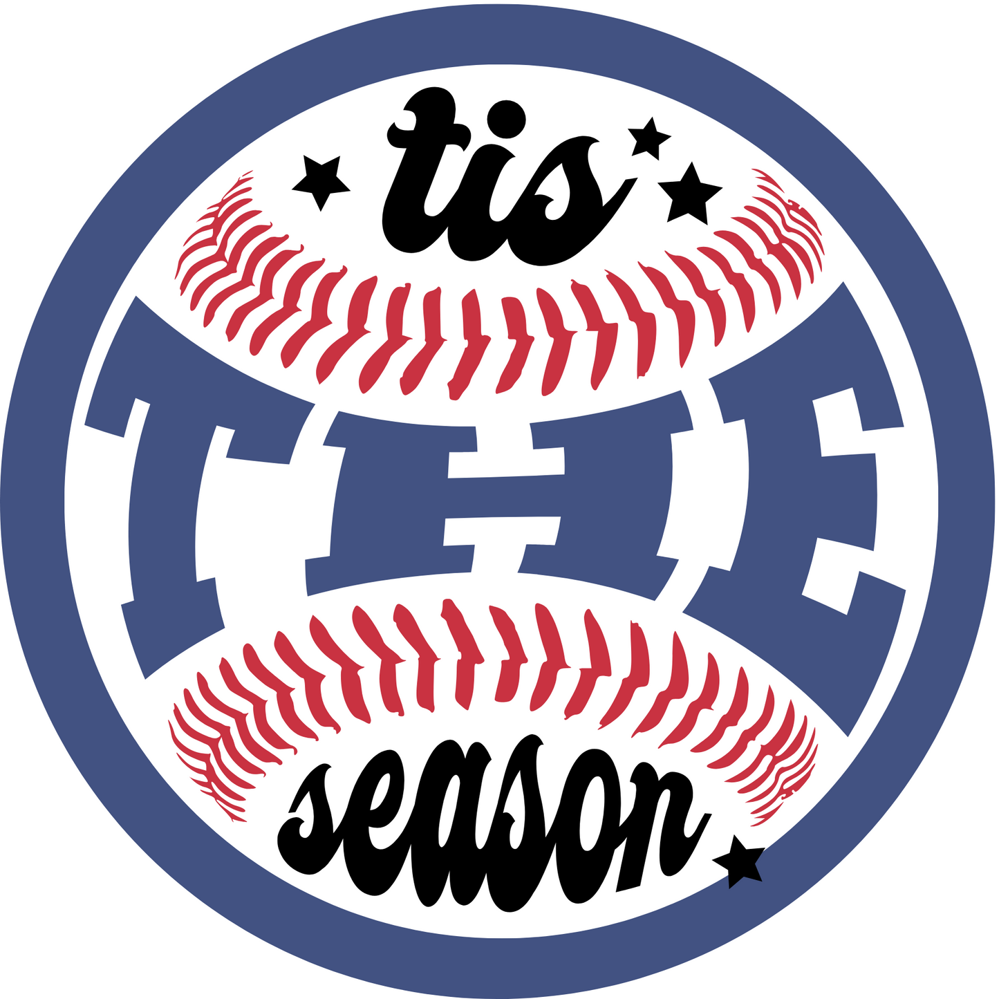 Tis The Season Baseball Metal / Vinyl Sign - Made in USA