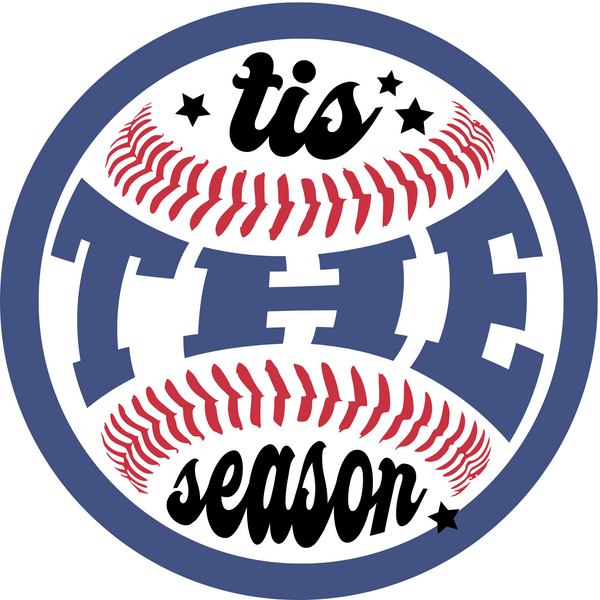 Tis The Season - Baseball Metal Sign - Made In USA