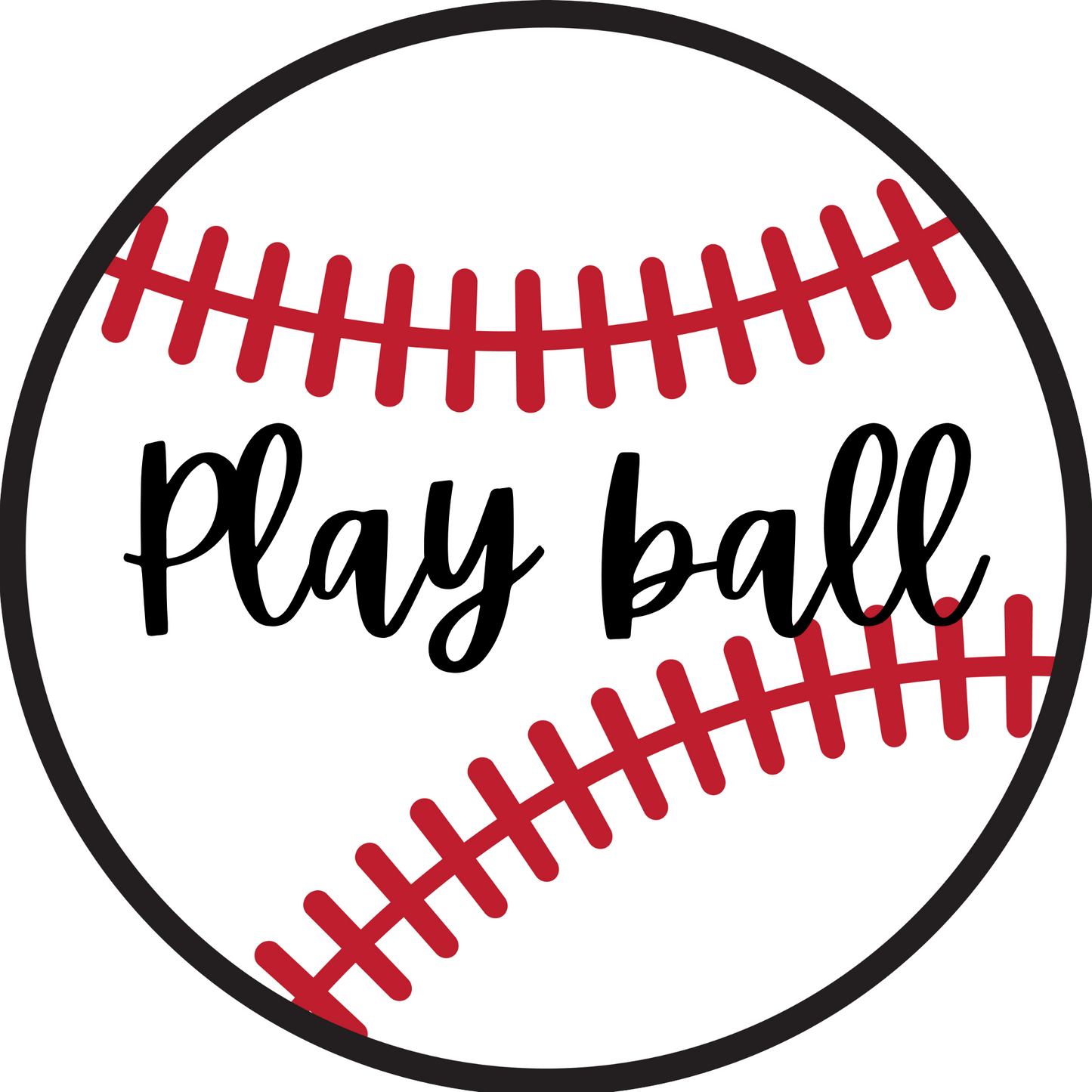 Play Ball Baseball Metal / Vinyl Sign - Made in USA