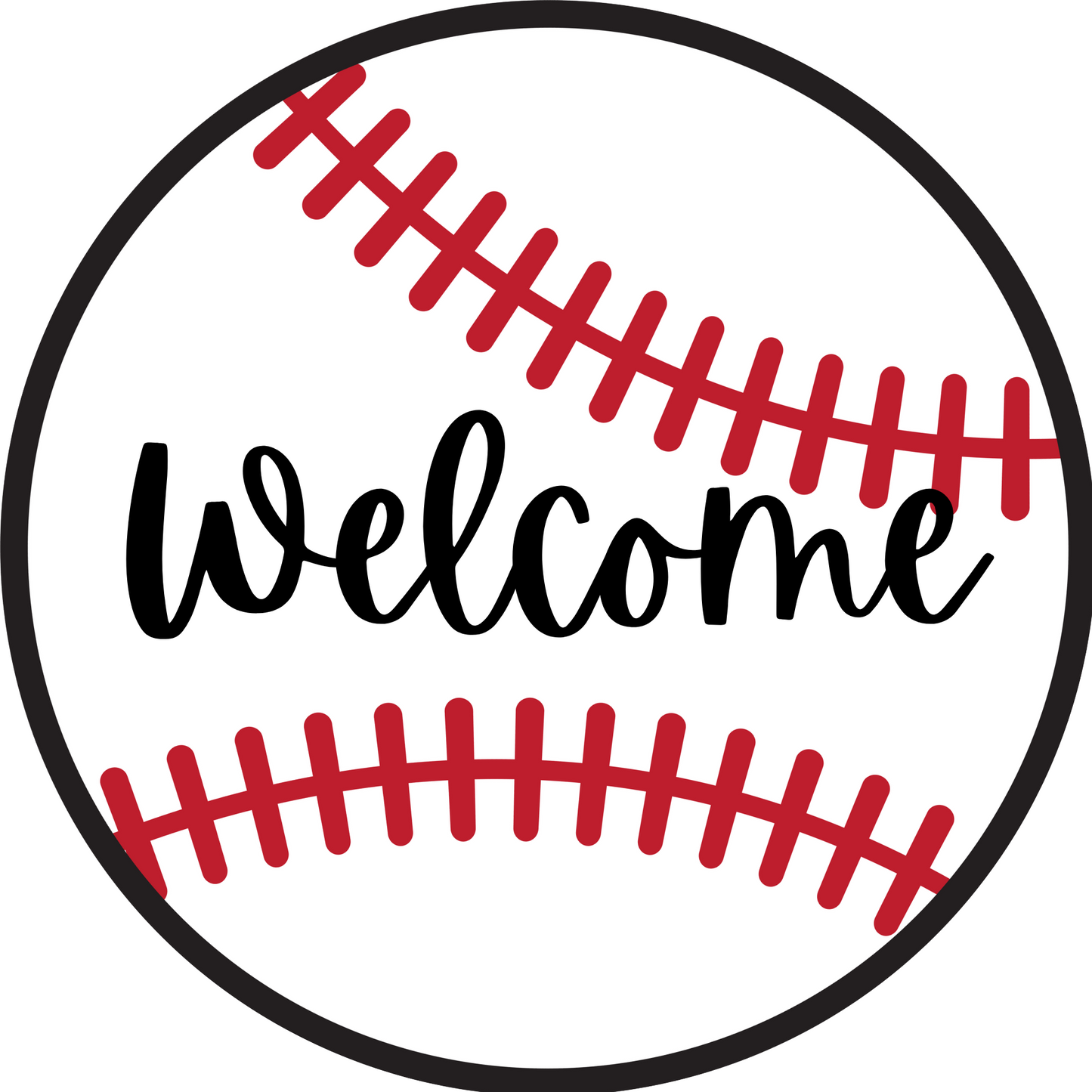 Welcome Baseball Metal / Vinyl Sign - Made in USA
