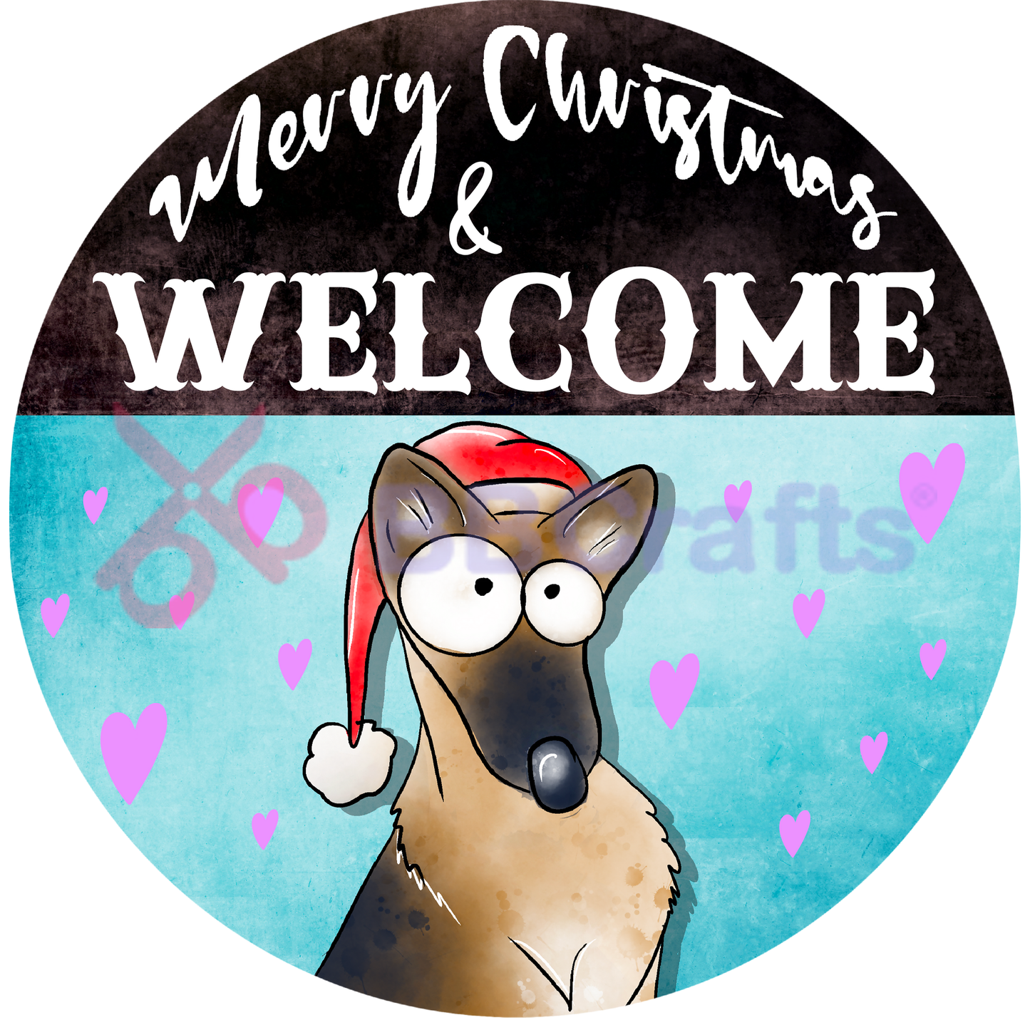Whippet Dog Merry Christmas Metal / Vinyl Sign - Made in USA
