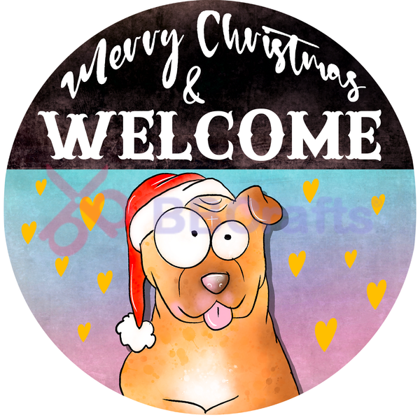 Pitt Bull Dog - Merry Christmas Metal Sign - Made In USA