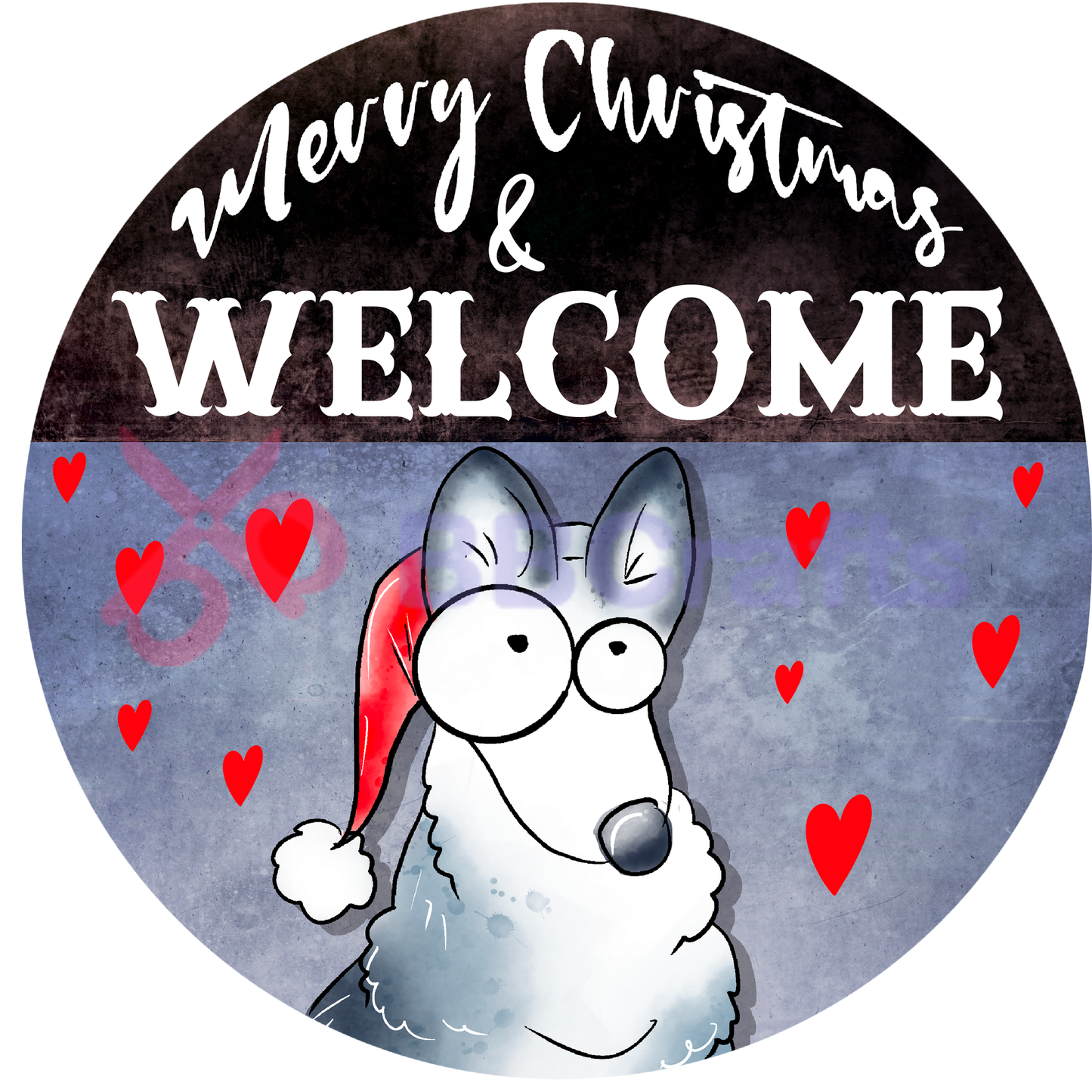 Scottish Deerhound Dog Merry Christmas Metal / Vinyl Sign - Made in USA