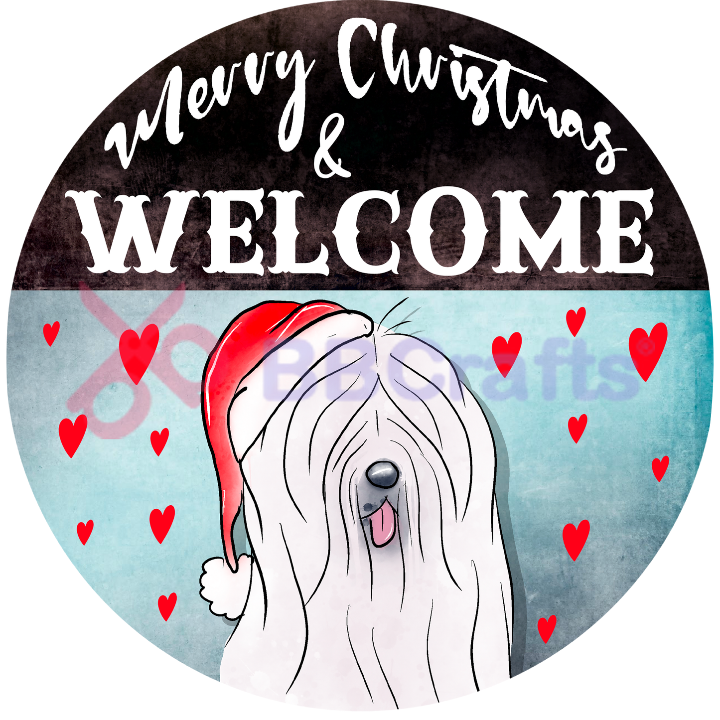 Maltese Dog Merry Christmas Metal / Vinyl Sign - Made in USA