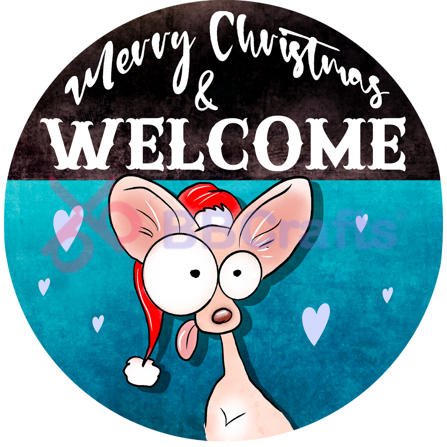 Chihuahua Dog Merry Christmas Metal / Vinyl Sign - Made in USA