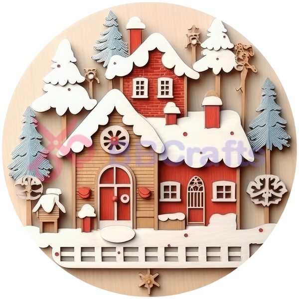 Gingerbread House Metal Sign - Made In USA