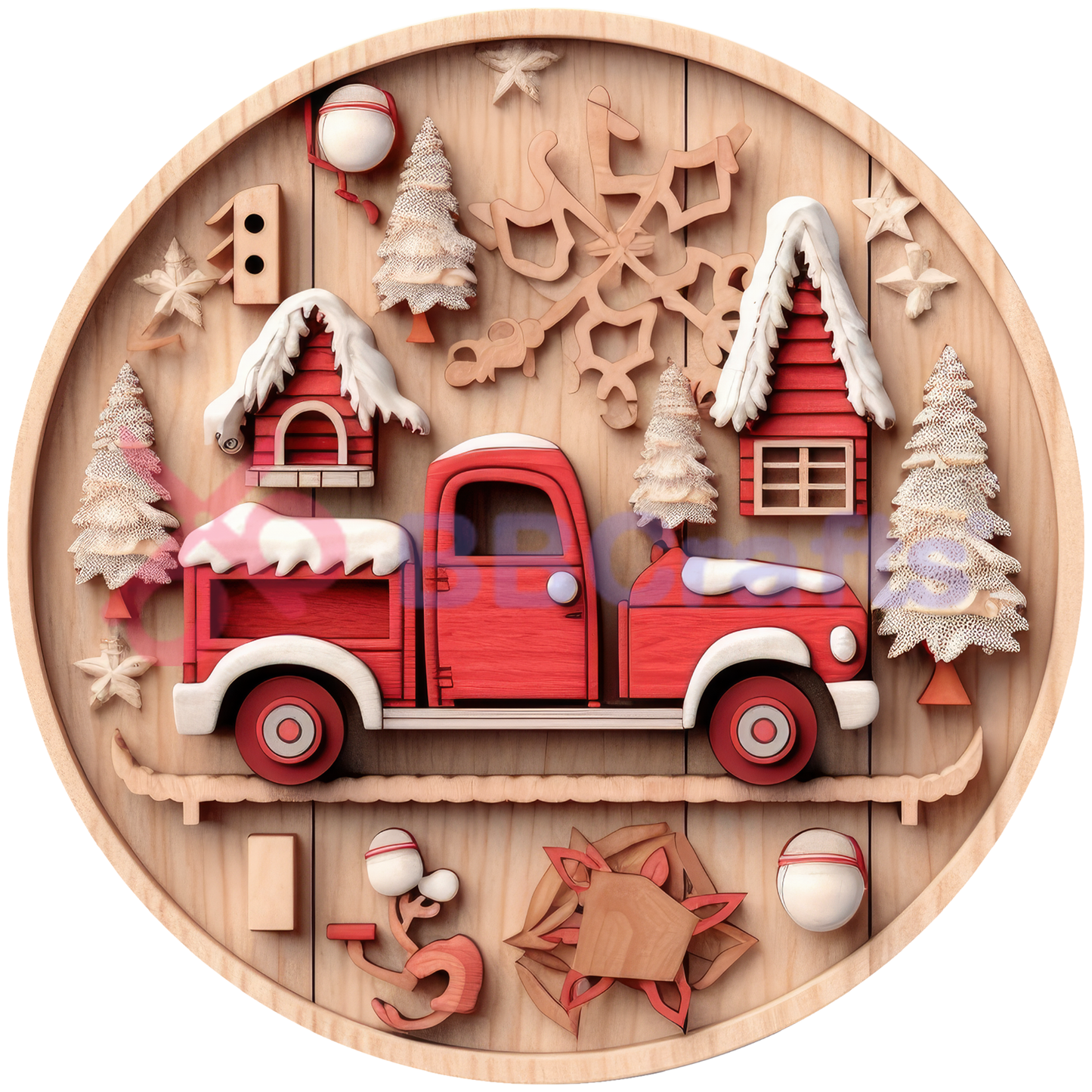 Christmas Truck Metal / Vinyl Sign - Made in USA