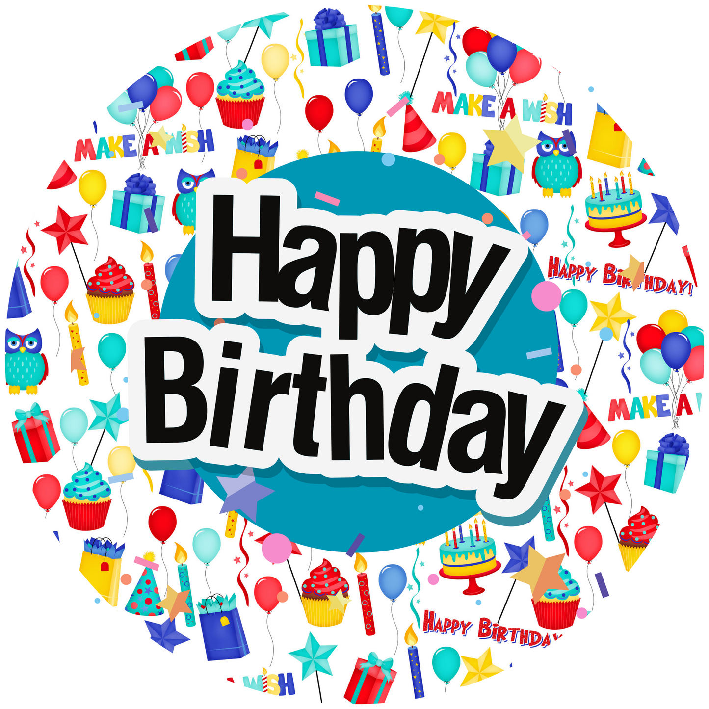 Happy Birthday Metal / Vinyl Sign - Made in USA