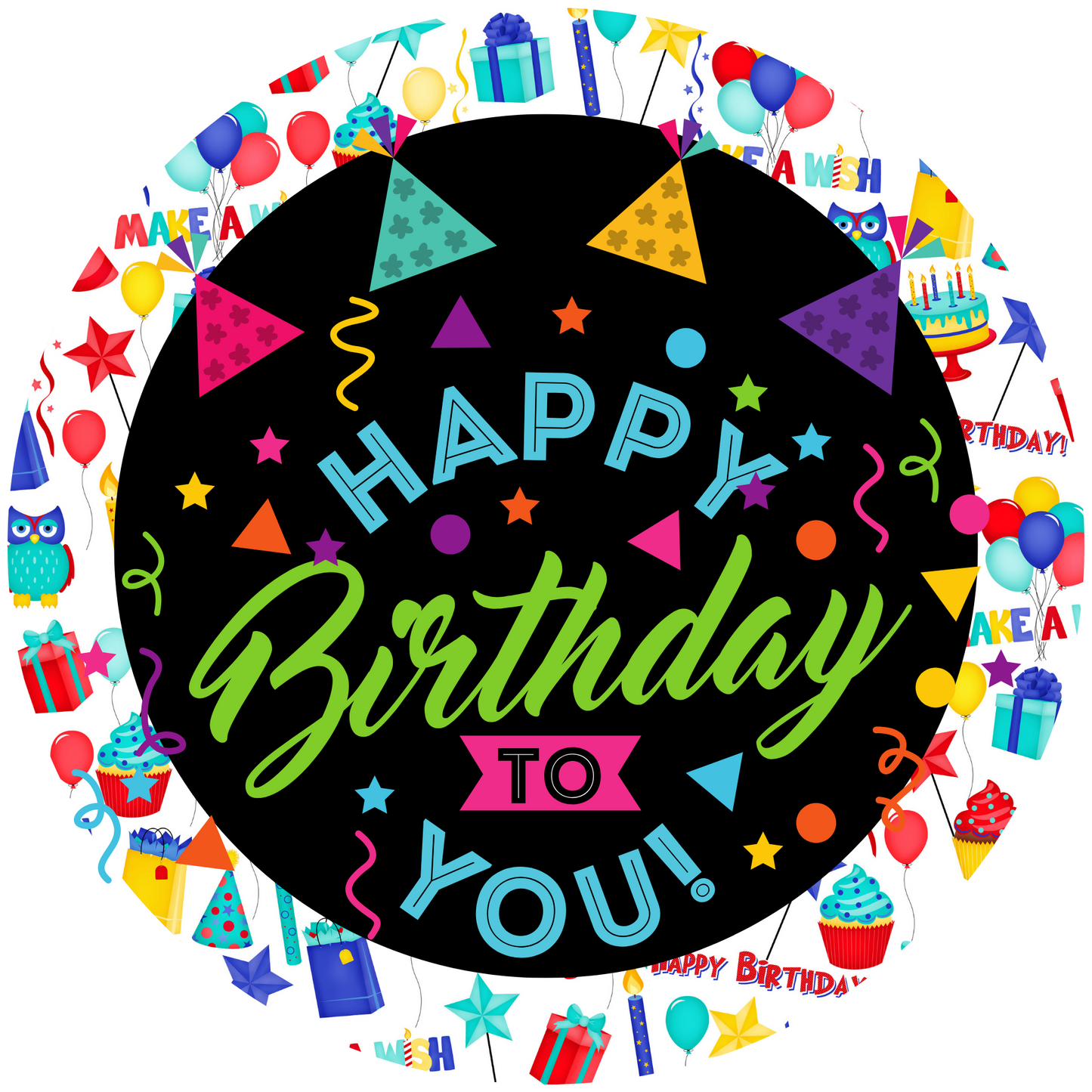 Happy Birthday To You Metal / Vinyl Sign - Made in USA