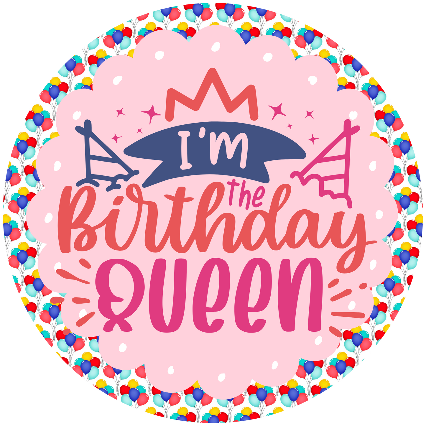 I'm The Birthday Queen Metal / Vinyl Sign - Made in USA