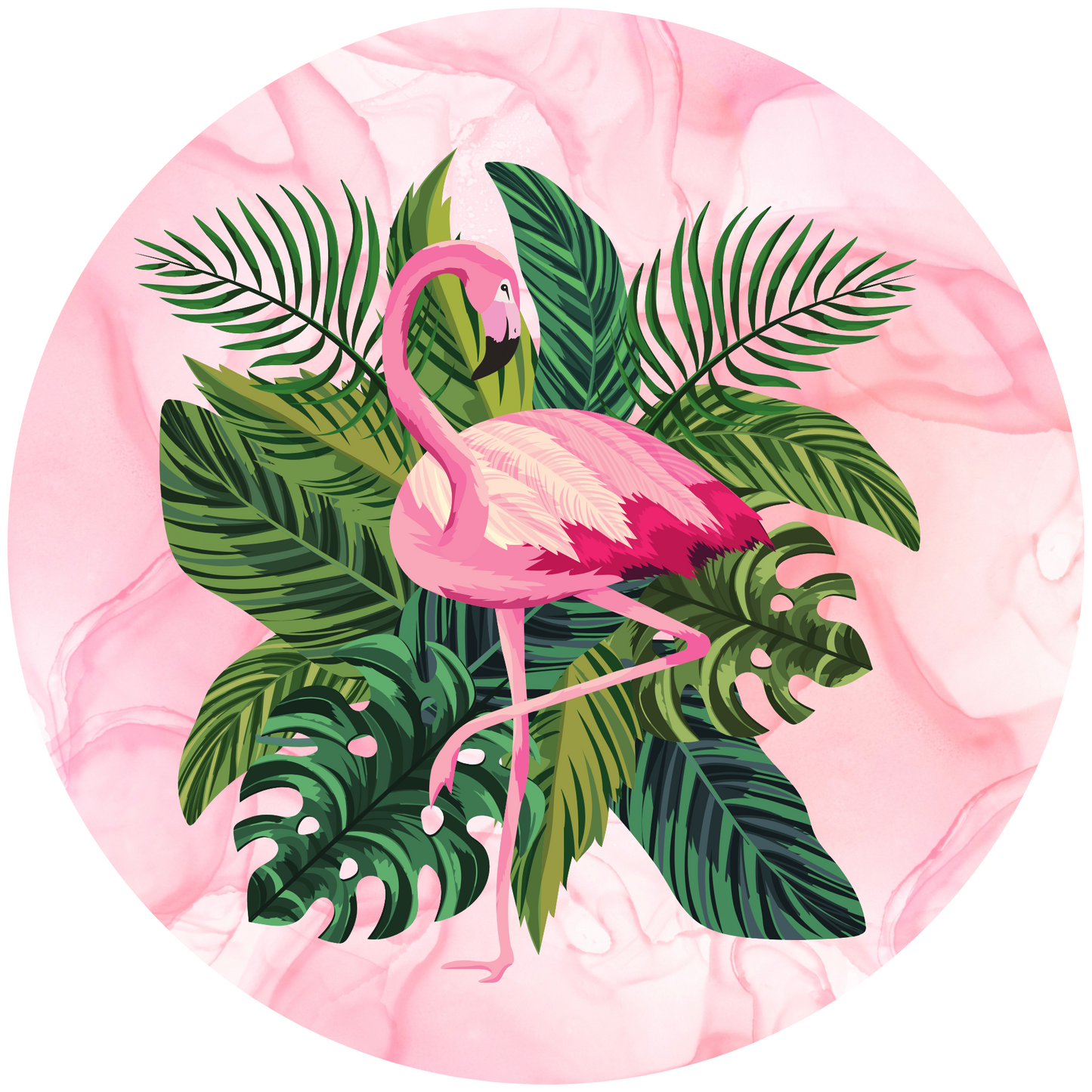 Pink Flamingo Metal / Vinyl Sign - Made in USA