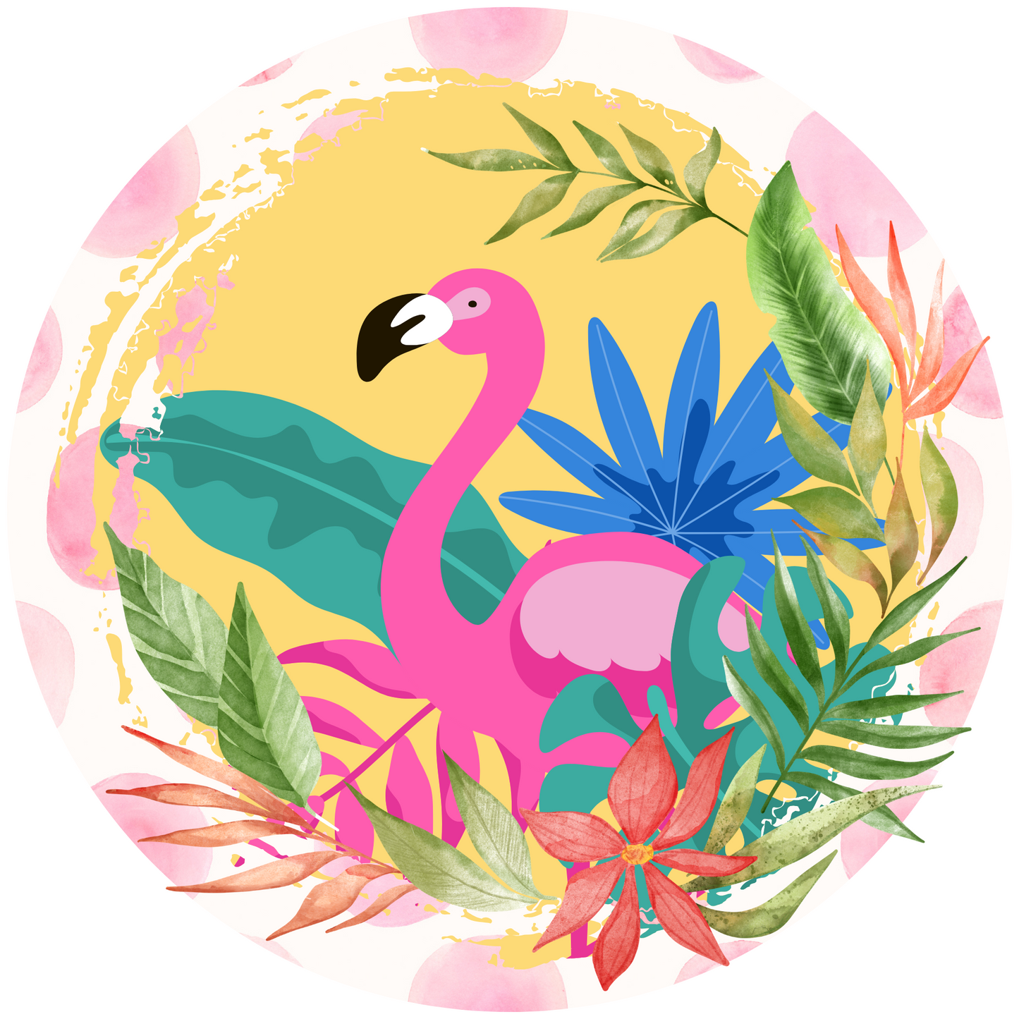 Pink Flamingo Metal / Vinyl Sign - Made in USA