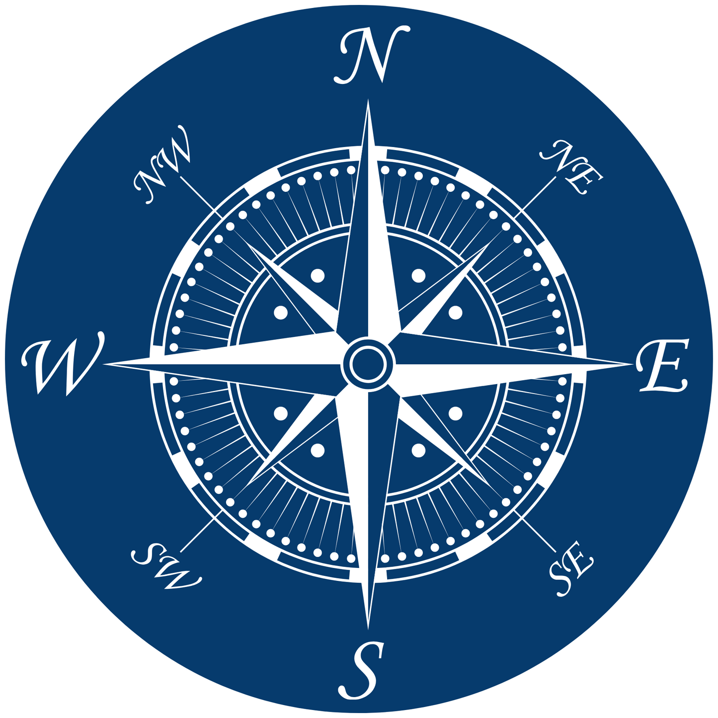 Compass Metal / Vinyl Sign - Made in USA