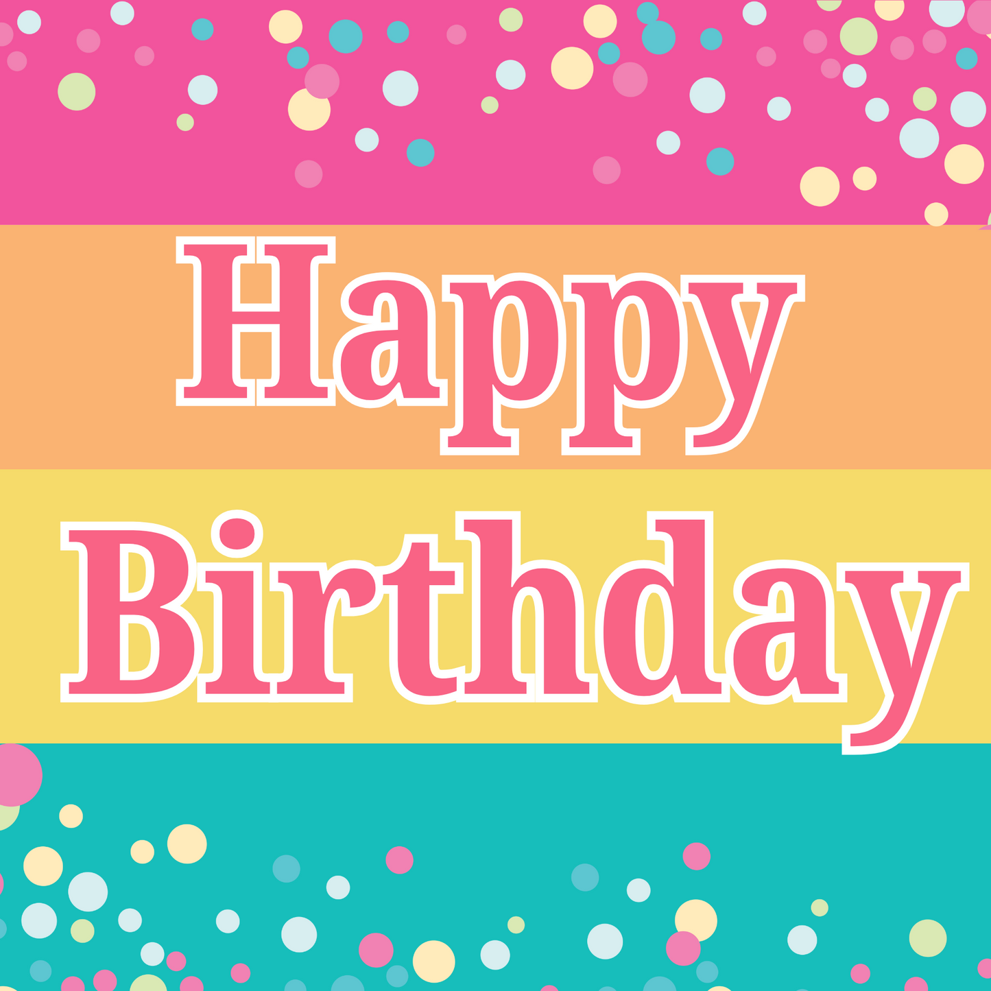 Happy Birthday Metal Sign - Made in USA