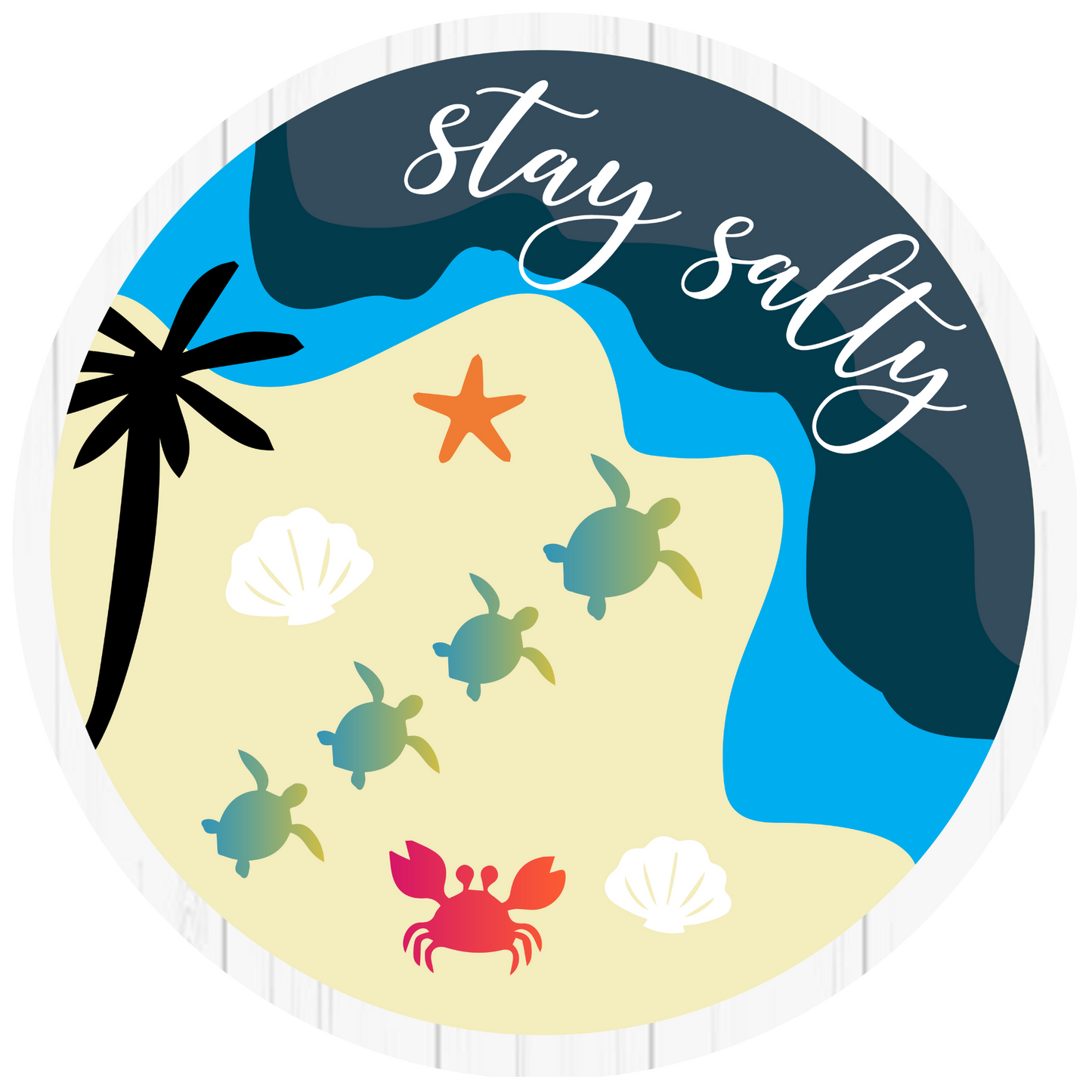 Beach Life Stay Salty Turtle Paradise Metal / Vinyl Sign - Made in USA