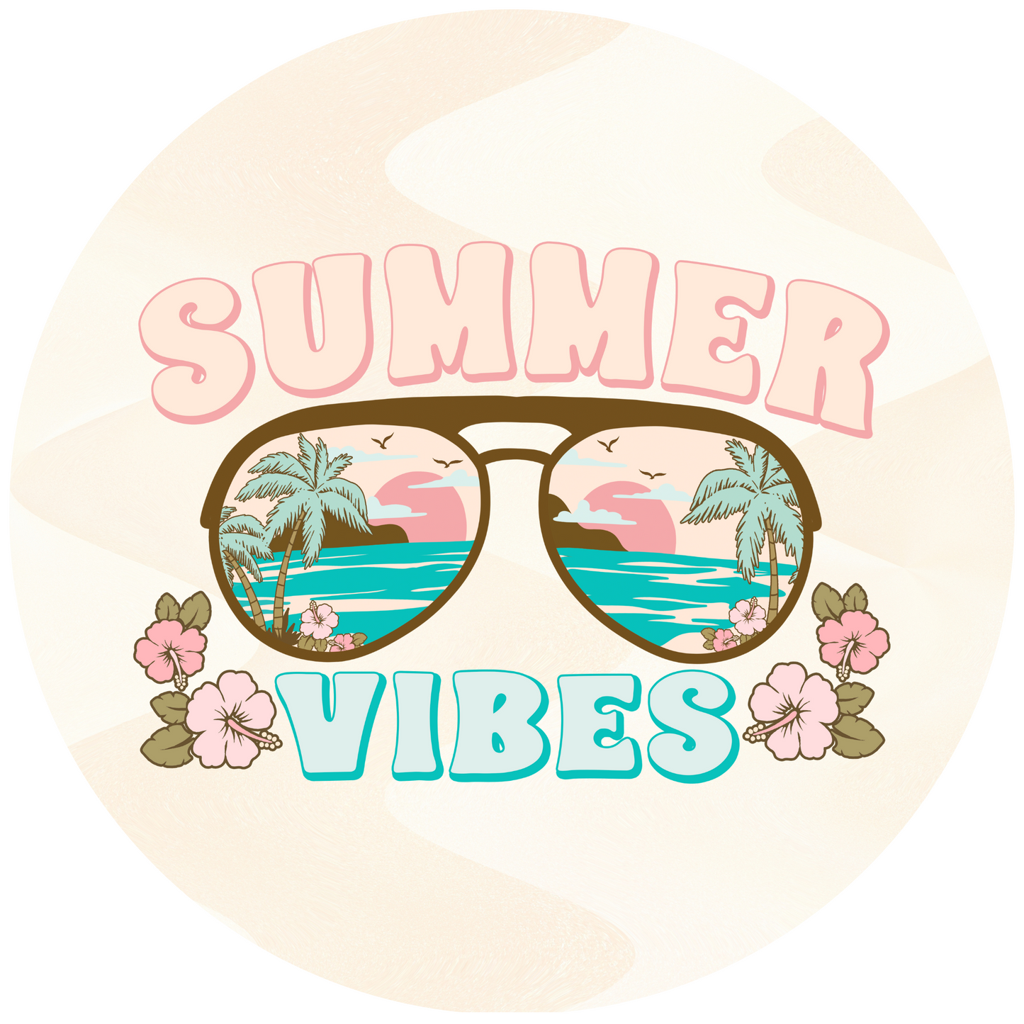 Summer Vibes Metal / Vinyl Sign - Made in USA