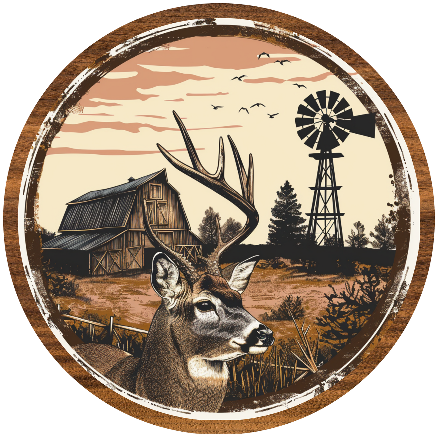 Wild Deer Metal / Vinyl Sign - Made in USA