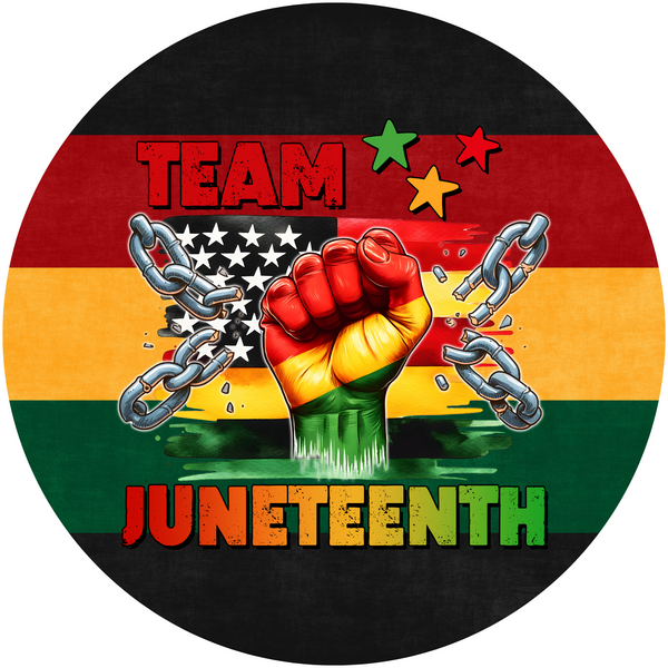 Team JuneTeenth Metal Sign - Made In USA