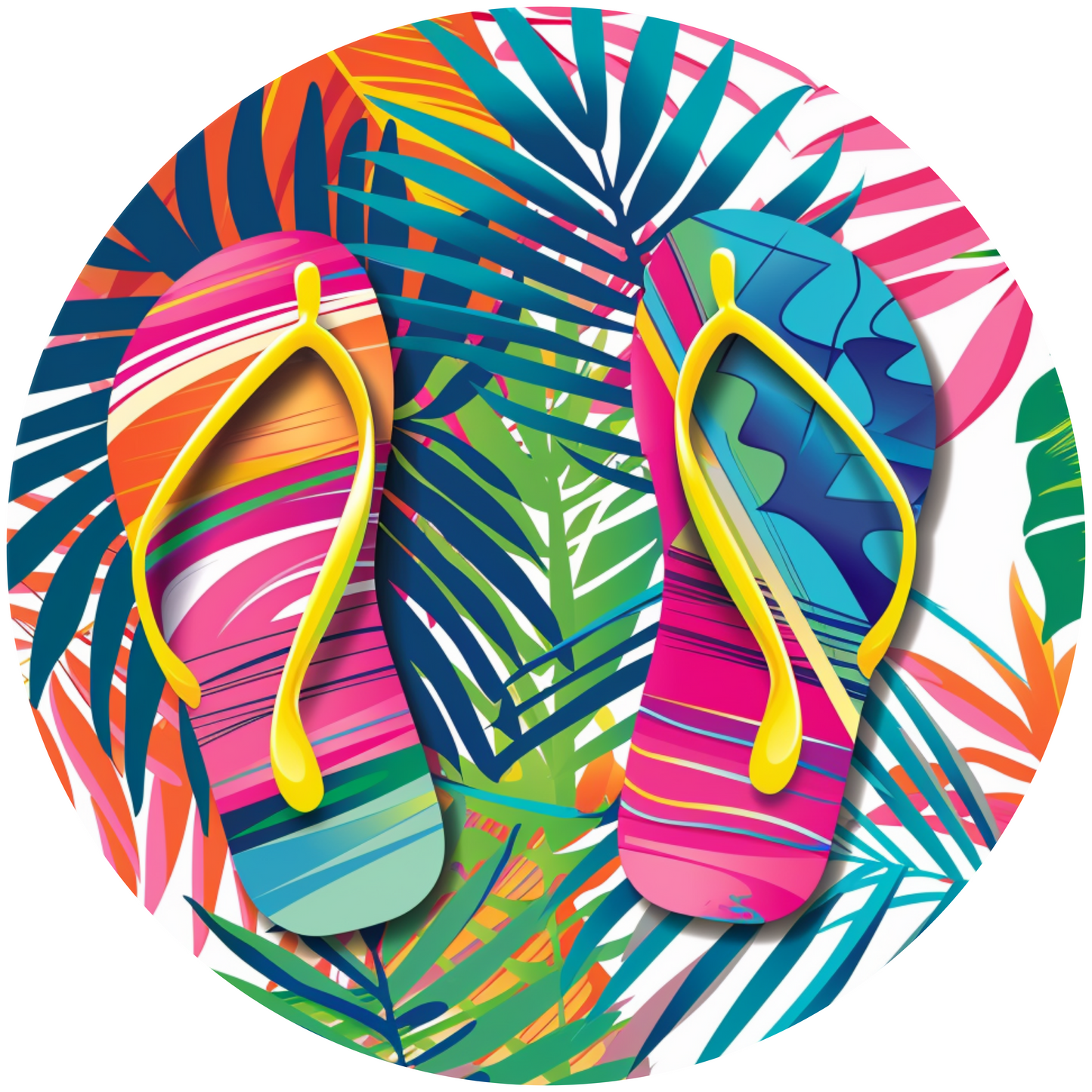 Flip Flop Leaf Metal / Vinyl Sign - Made in USA