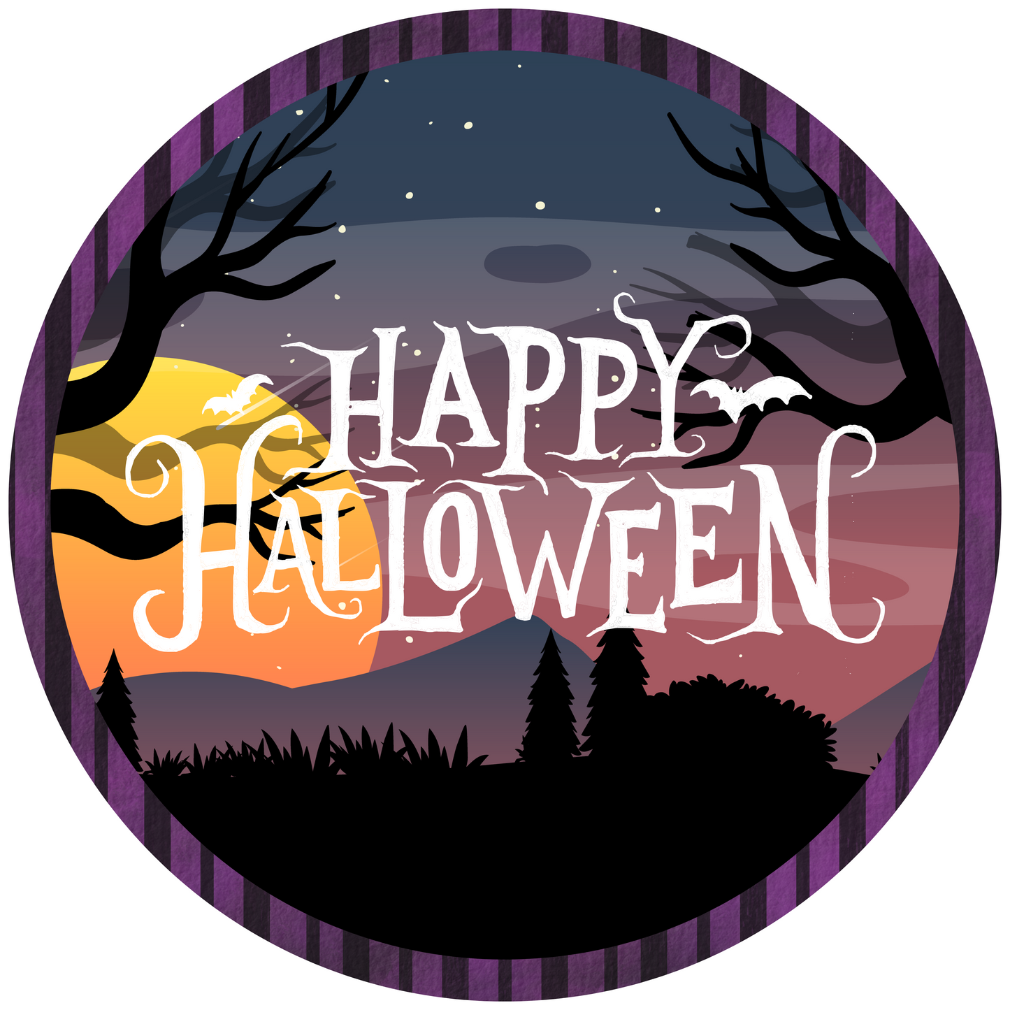 Happy Halloween Metal / Vinyl Sign - Made in USA