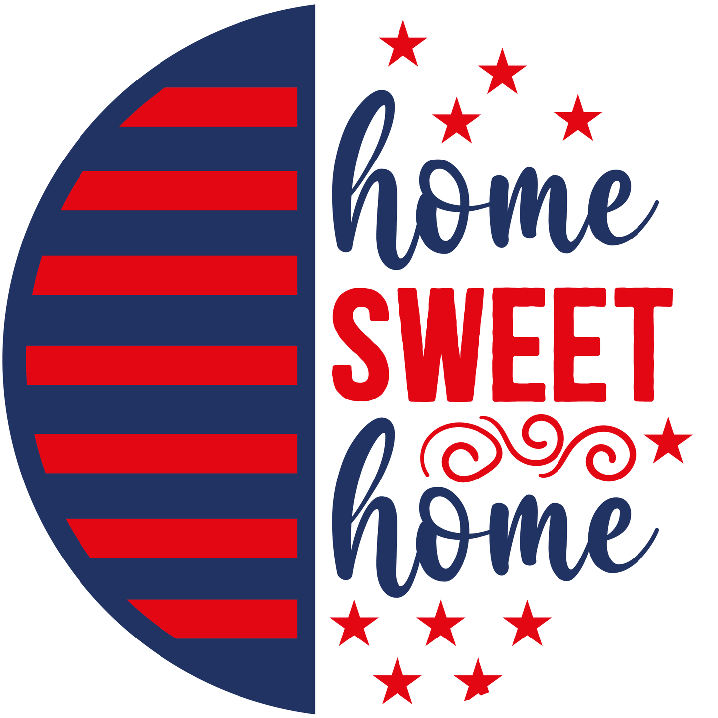 Home Sweet Home Metal / Vinyl Sign - Made in USA