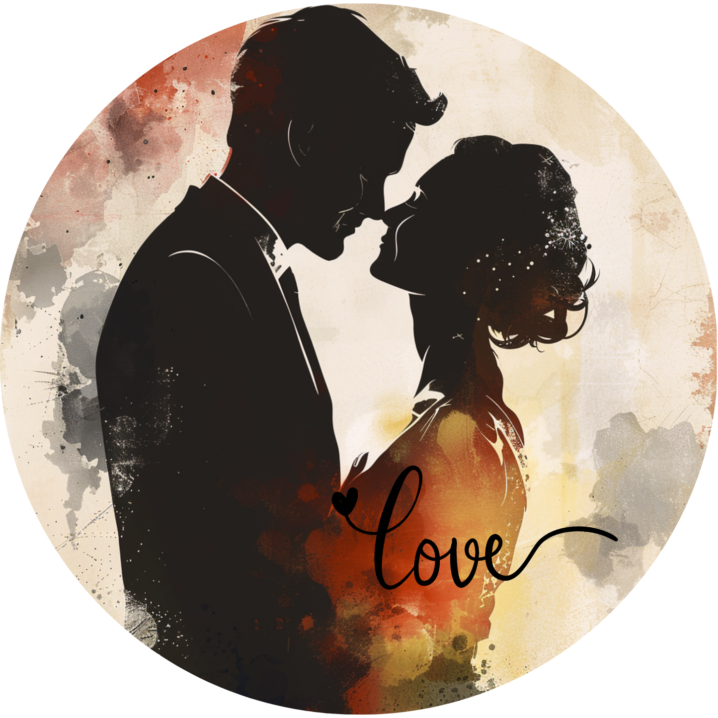 Wedding Couple Love Metal / Vinyl Sign - Made in USA