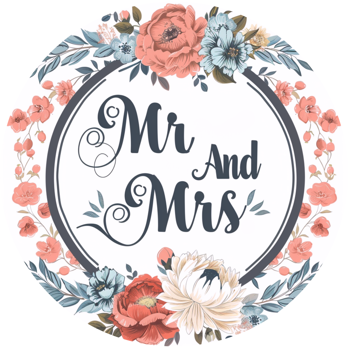 Mr. & Mrs. Wedding Metal / Vinyl Sign - Made in USA