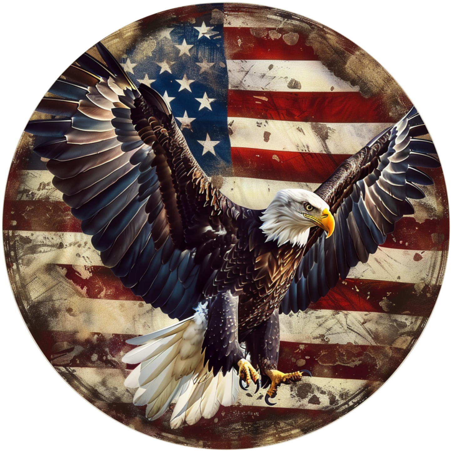 American Eagle Metal / Vinyl Sign - Made in USA