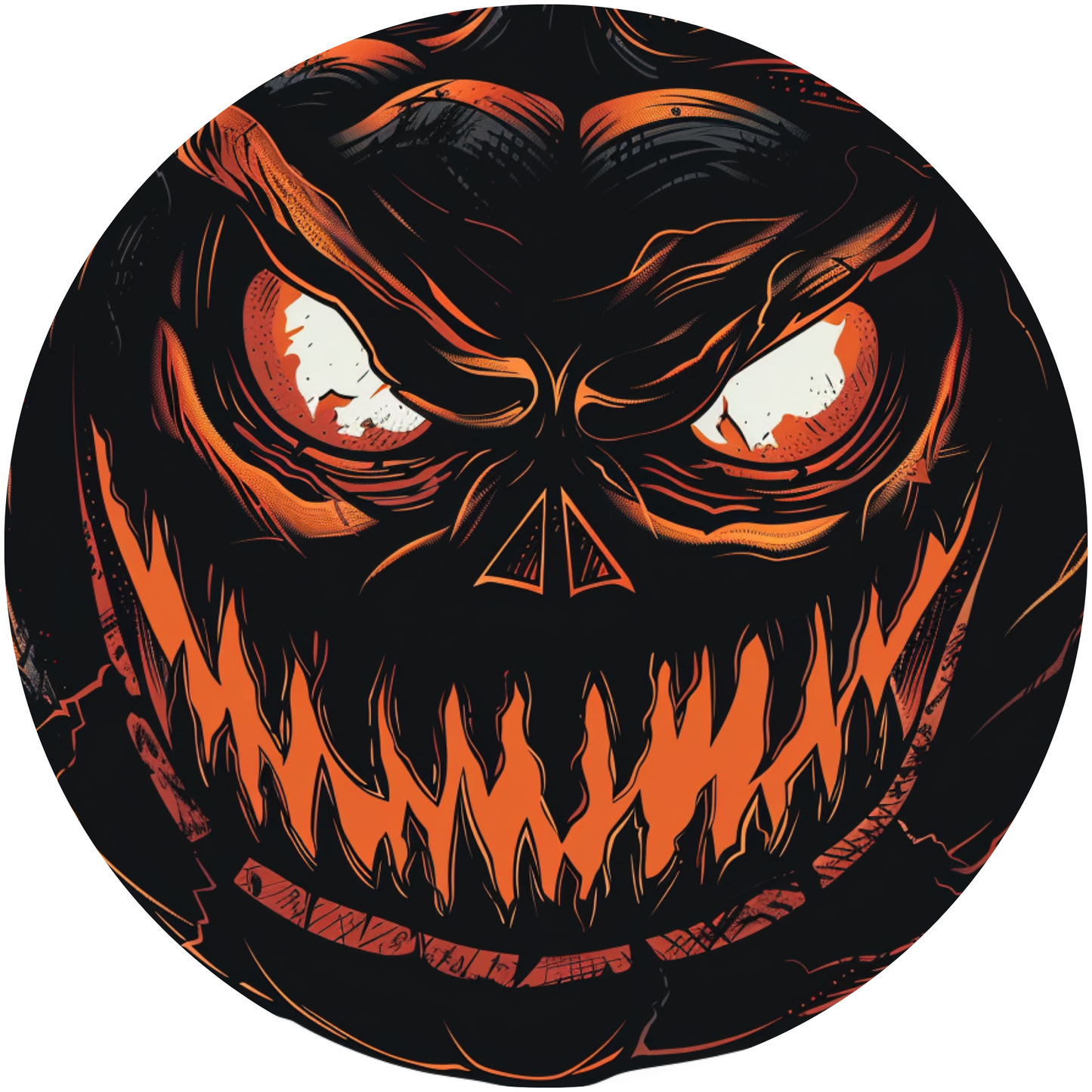 Pumpkin Head Metal / Vinyl Sign - Made in USA