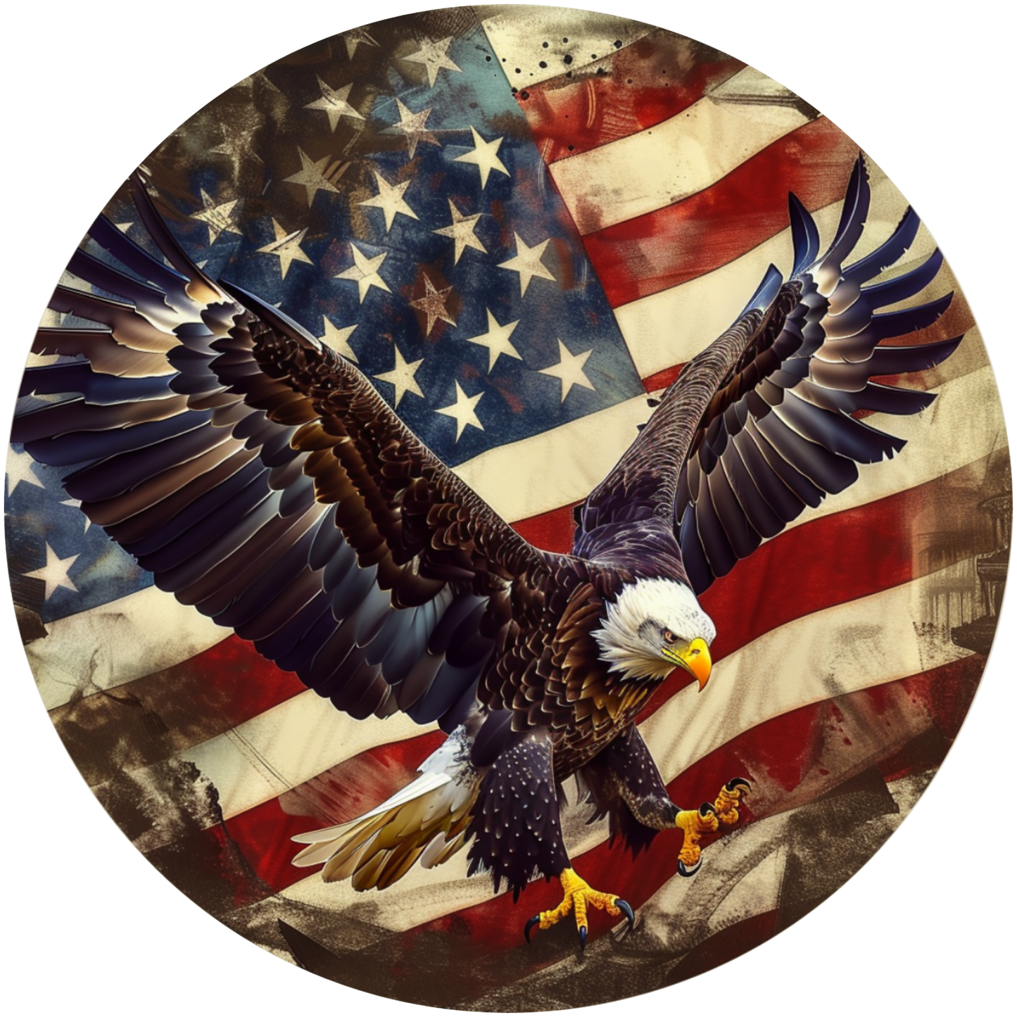 American Eagle Metal / Vinyl Sign - Made in USA