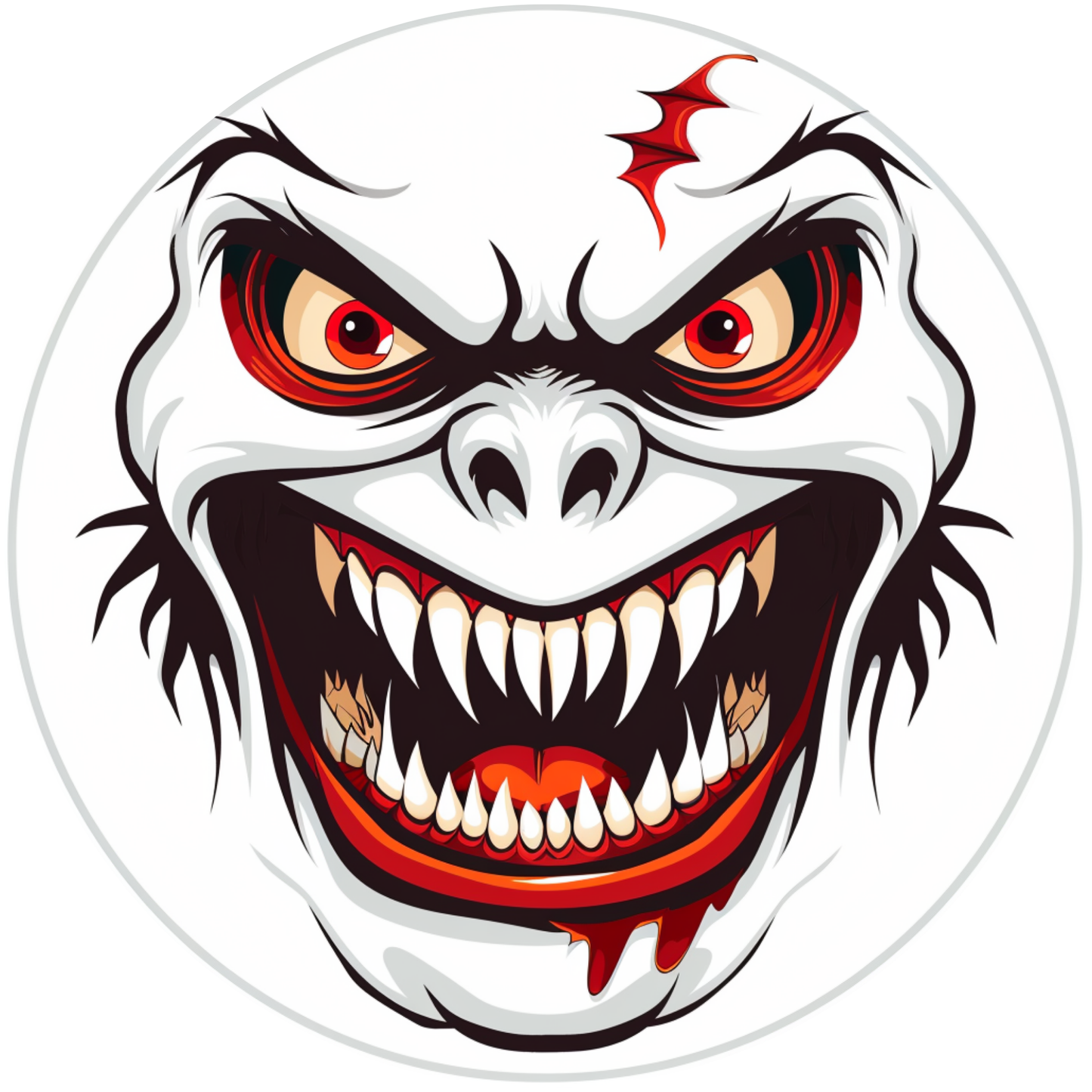 Monster Face Metal / Vinyl Sign - Made in USA