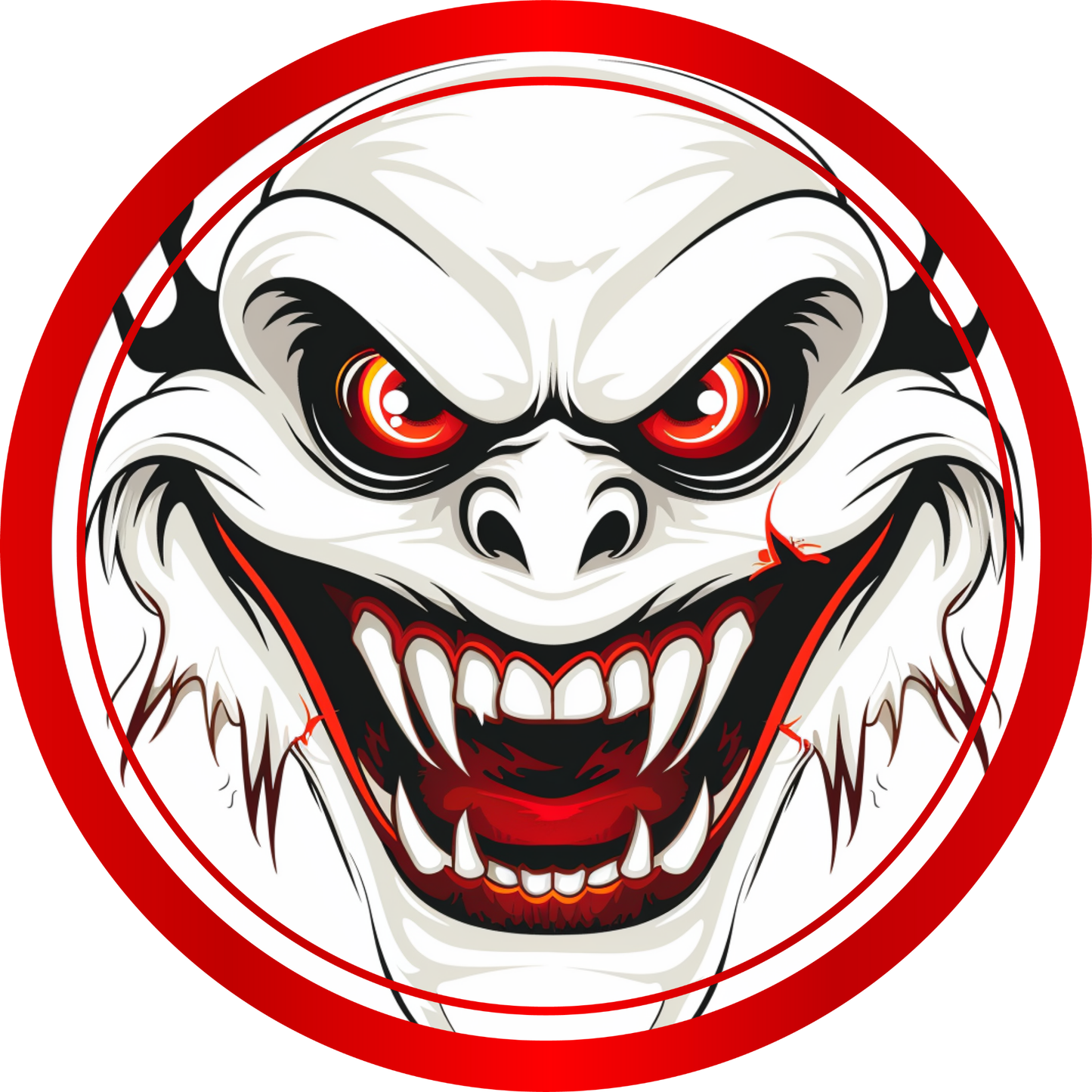 Monster Face Metal / Vinyl Sign - Made in USA