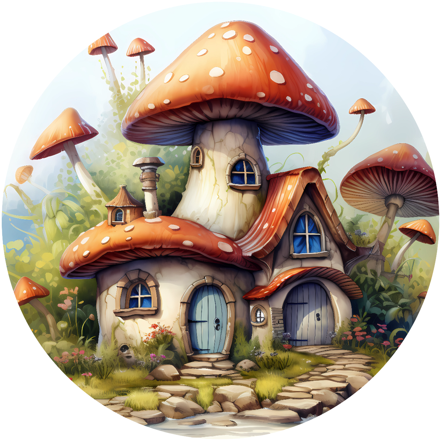 Mushroom House Metal / Vinyl Sign - Made in USA