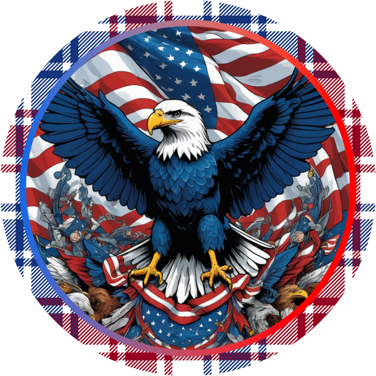 The American Eagle Metal / Vinyl Sign - Made in USA