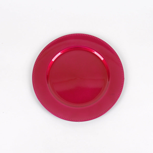 13'' Fuchsia Round Charger Plates - Pack of 6 BBCrafts.com