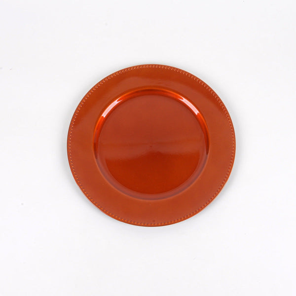 13'' Orange Round Charger Plates - Pack of 6 BBCrafts.com