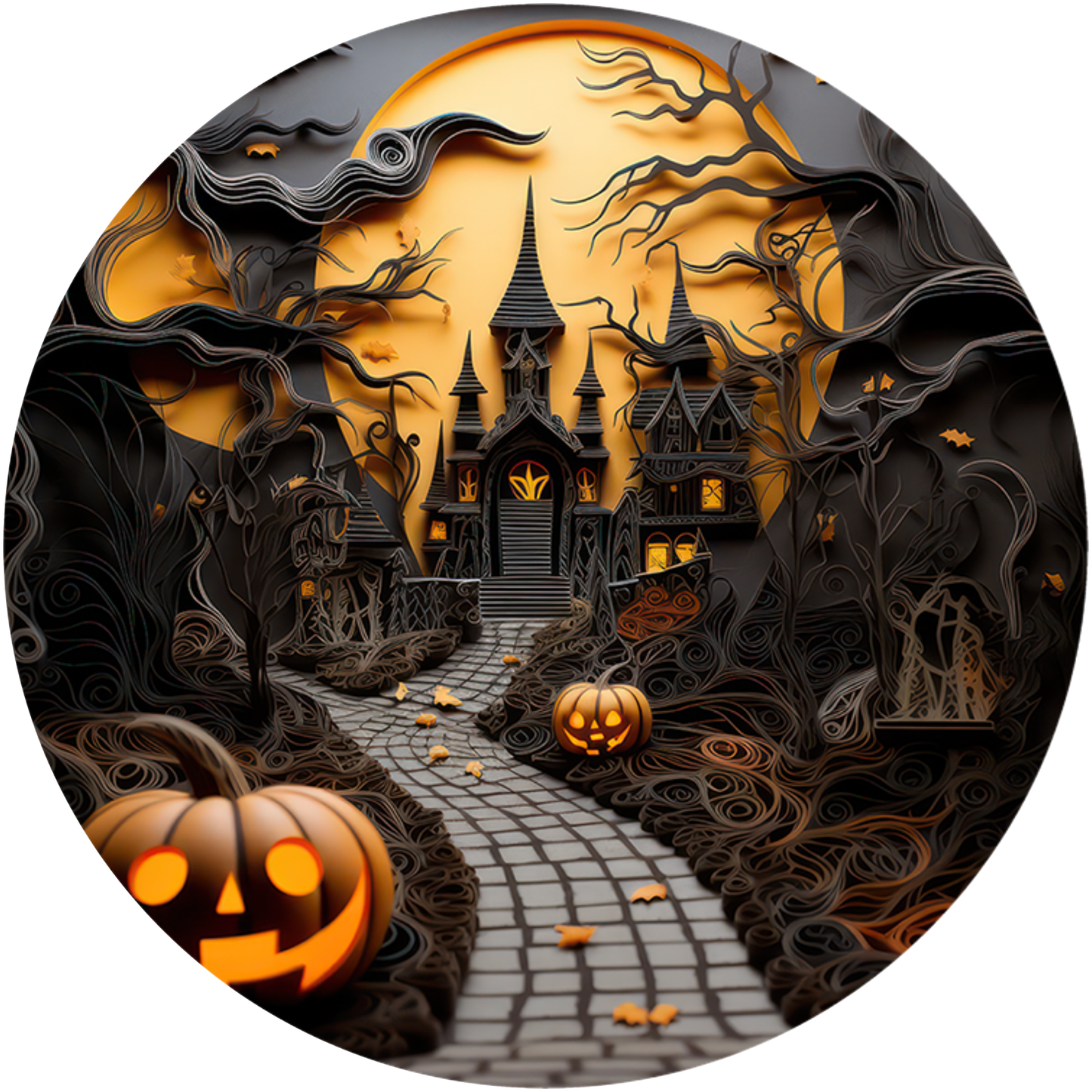The Haunted Spooky House Metal / Vinyl Sign - Made in USA