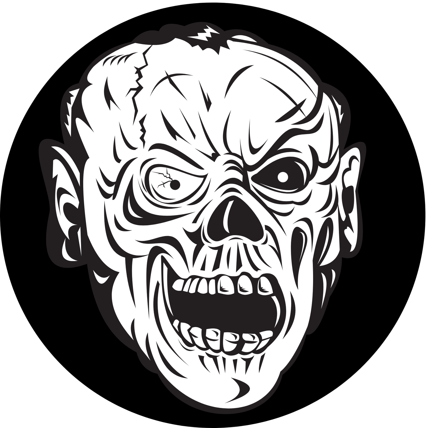 Screaming Zombie Metal / Vinyl Sign - Made in USA