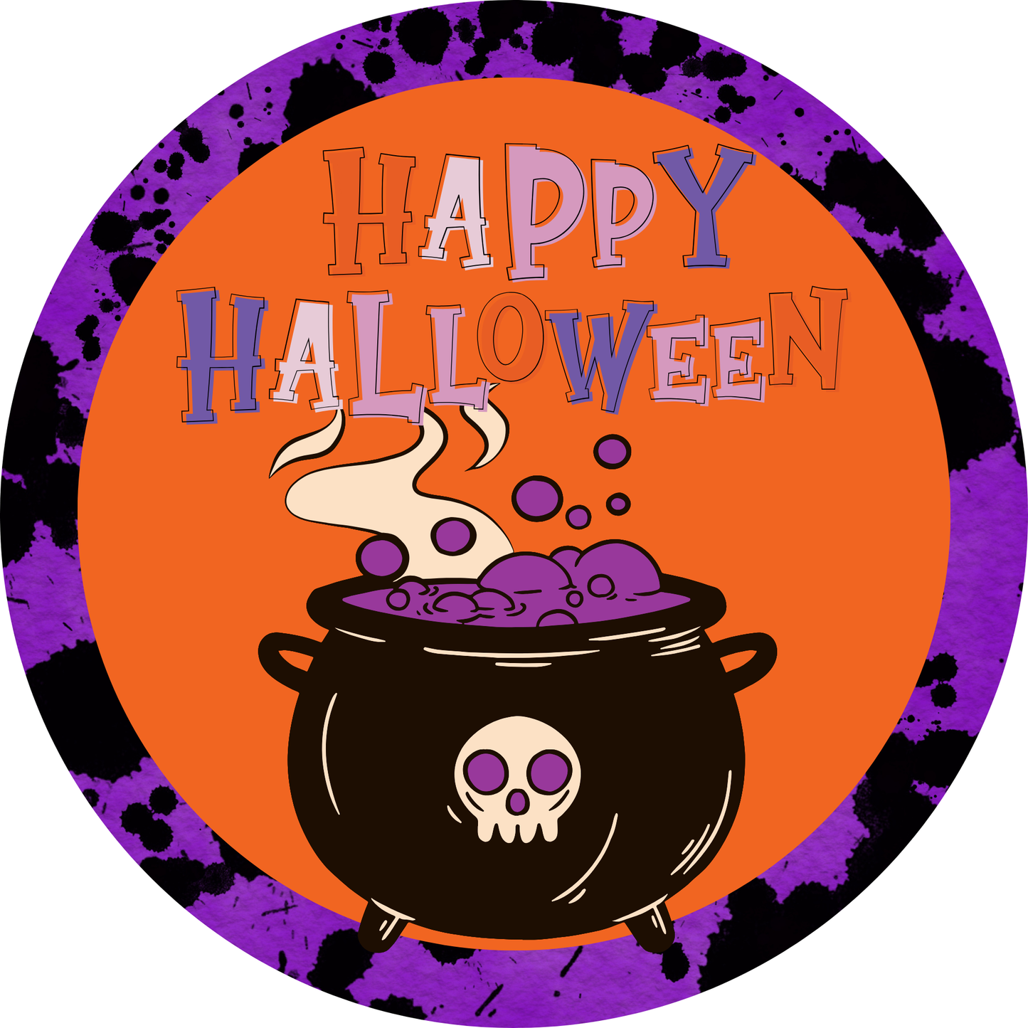 Witch's Cauldron Metal / Vinyl Sign - Made in USA