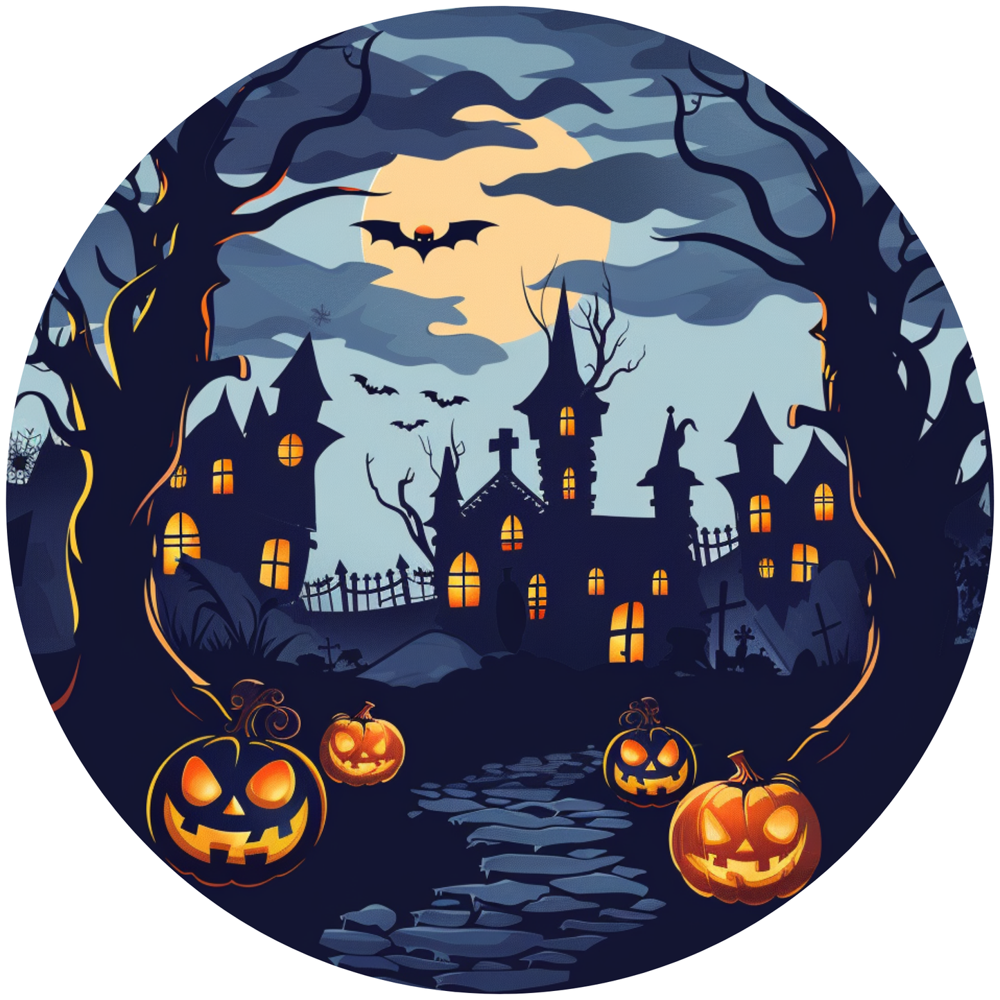 The Haunted Spooky House Metal / Vinyl Sign - Made in USA