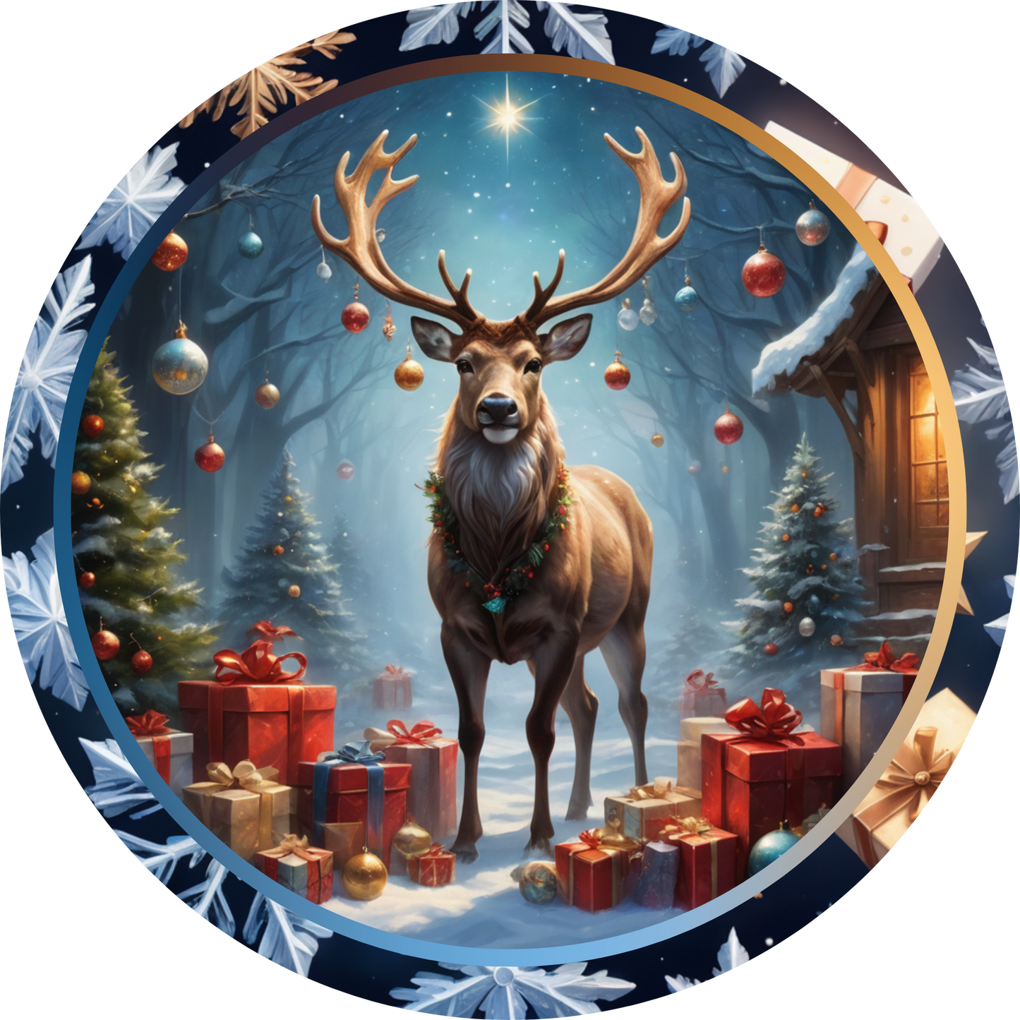 Reindeer's Christmas Metal / Vinyl Sign - Made in USA