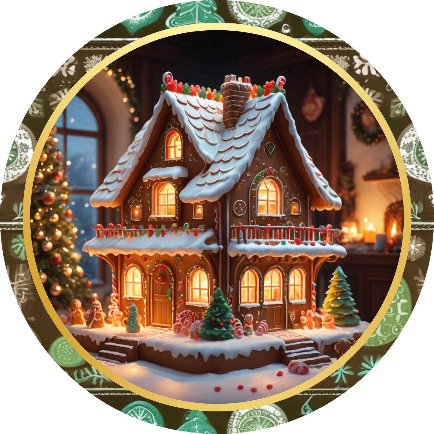 Gingerbread Dreamland Metal / Vinyl Sign - Made in USA